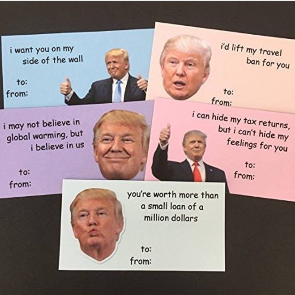 Funny Meme Trump Mini Valentine’s Day Cards